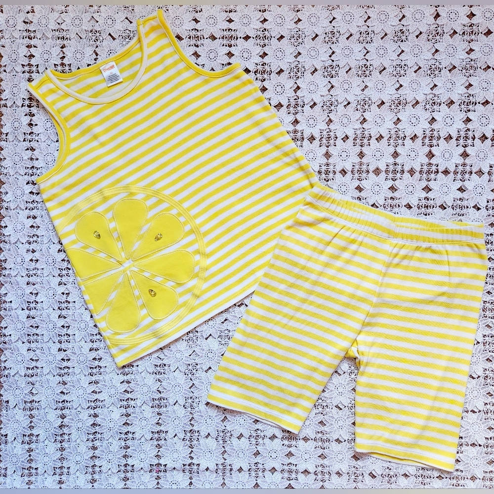 Gymboree embroidered lemon shorts outfit